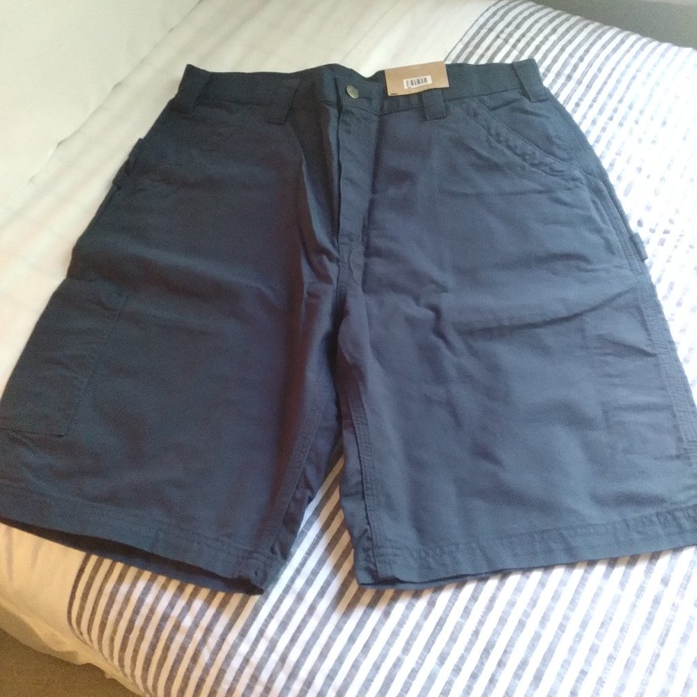 Carhartt Mens Cargo Shorts Navy 36 X 11 Brand New!